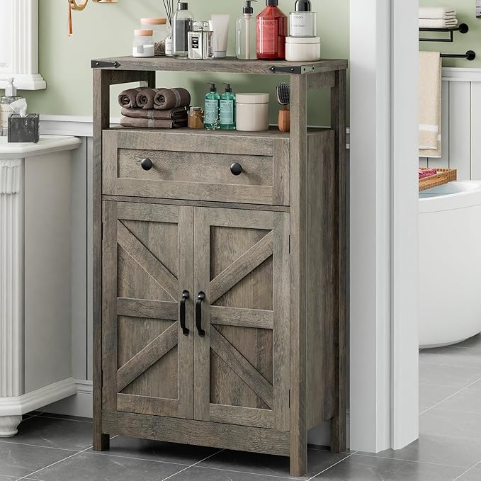 Farmhouse Bathroom Storage Cabinet by Befrases