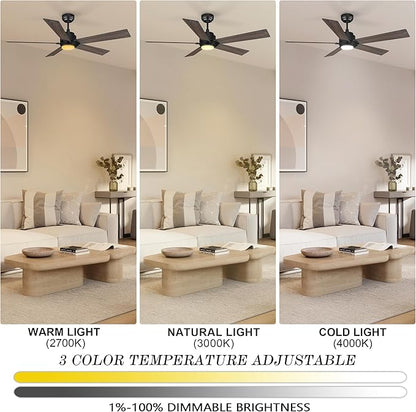SMAAIR Smart Ceiling Fans with Lights and Remote, 60 Inch Low Profile Ceiling - Image 5
