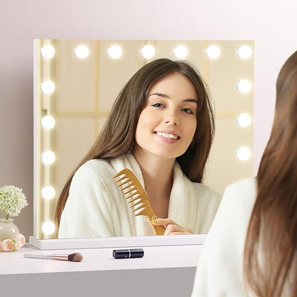 Vanity Mirror with Lights, Makeup Mirror with 17 Dimmable LED Bulbs, 3 Color - Image 9