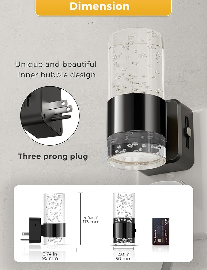 L LOHAS LED Night Light, Dimmable Night Lights Plug into Wall, Acrylic - Image 4
