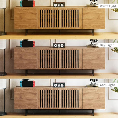 gaoyangjiaju 70.87" Mid Century Modern TV Stand, Walnut Media Console - Image 8