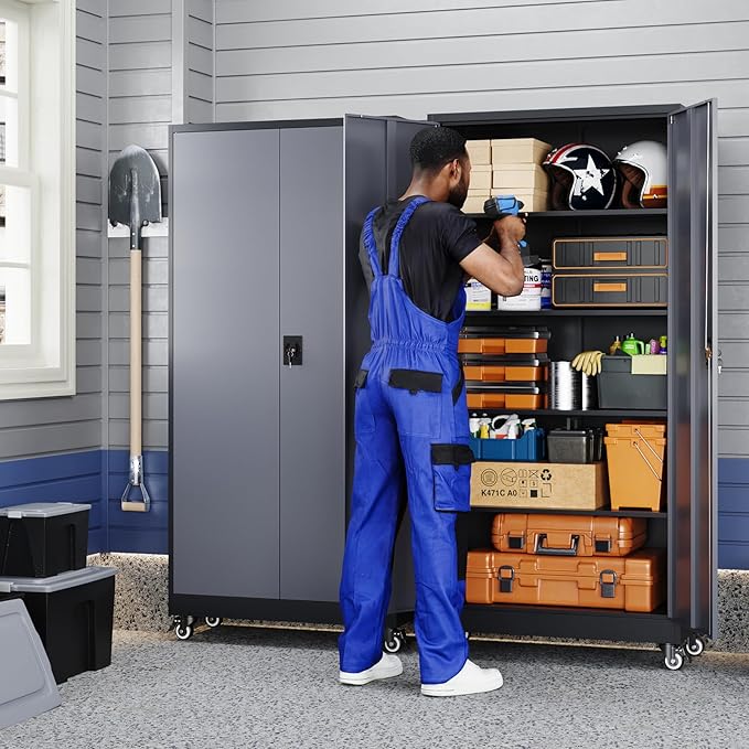 Yizosh Metal Garage Storage Cabinet - Image 2
