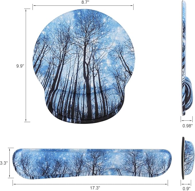 Mouse Pad Keyboard Wrist Rest, Gel Non Slip Rubber Wrist Support Rest Mouse Pad - Image 7