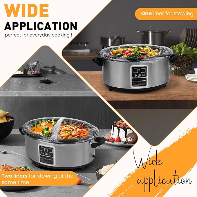 100 Pack Slow Cooker Liners, Large Size 13"x 21" Cooking Bags Disposable Pot - Image 6