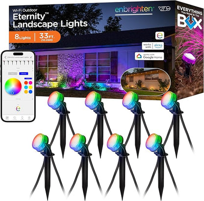 Enbrighten Vibe Eternity Landscape Lights, 8 RGBWIC LEDs, Weatherproof by Enbrighten