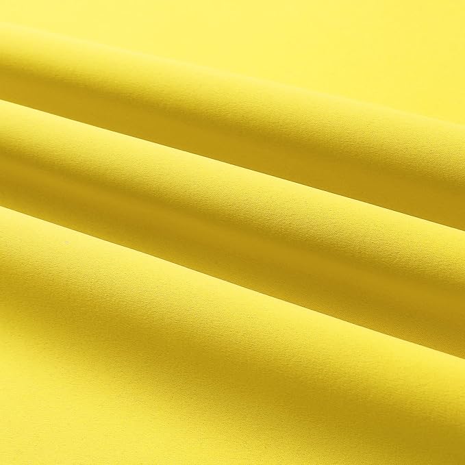 DUALIFE Yellow Blackout Solid Curtains - Image 8