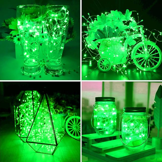 ZGWJ 100 Pack Fairy Lights Battery Operated, 7ft 20 Mini LED Fairy String Lig...