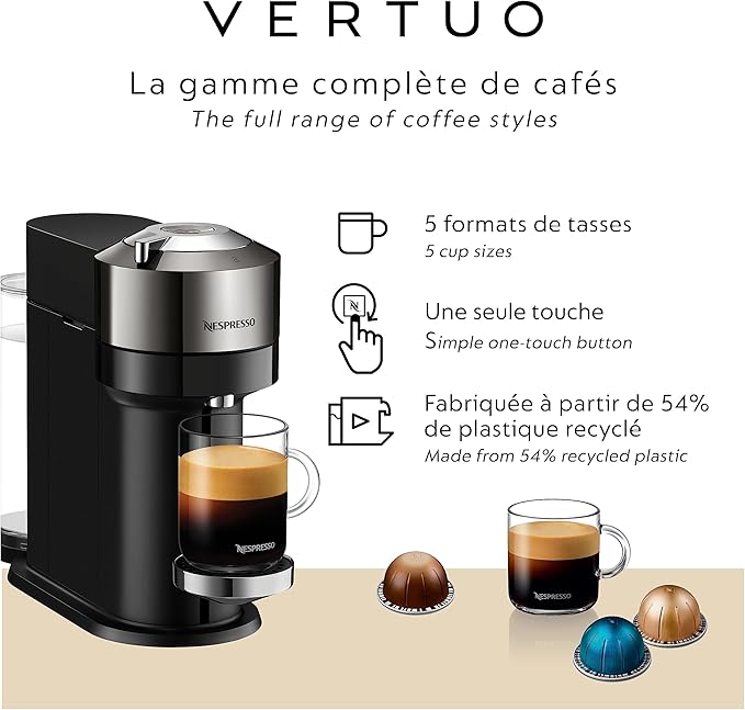 Nespresso Vertuo Next Coffee and Espresso Machine by Breville, 1.1 liters - Image 4