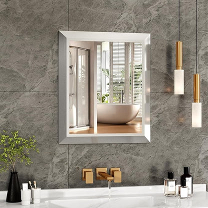 SMIROR Brushed Silver Bathroom Mirror by SMIROR