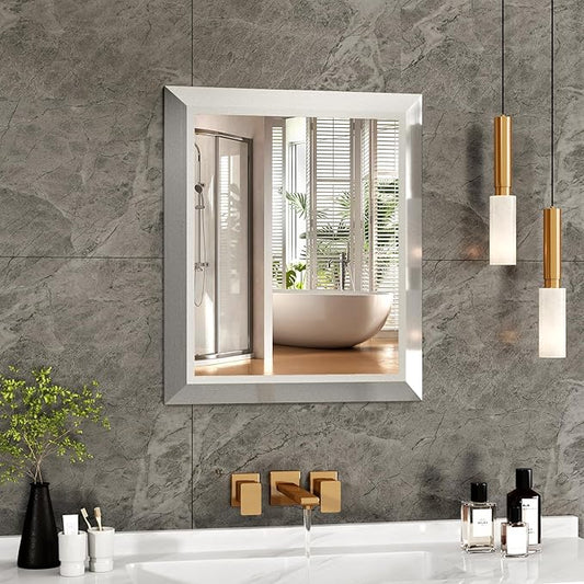 SMIROR Brushed Silver Bathroom Mirror by SMIROR