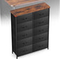 Curved Profile Dresser for Bedroom, Chest of Drawers, 10 Storage Drawers by Sonharlar