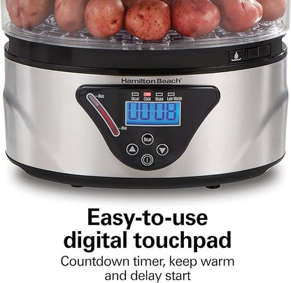 Hamilton Beach Digital Electric Food Steamer & Rice Cooker - Image 4