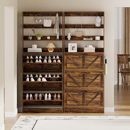 EOYUTLLY Shoe Cabinet Storage for Entryway, Narrow Shoe Rack Cabinet - Image 4