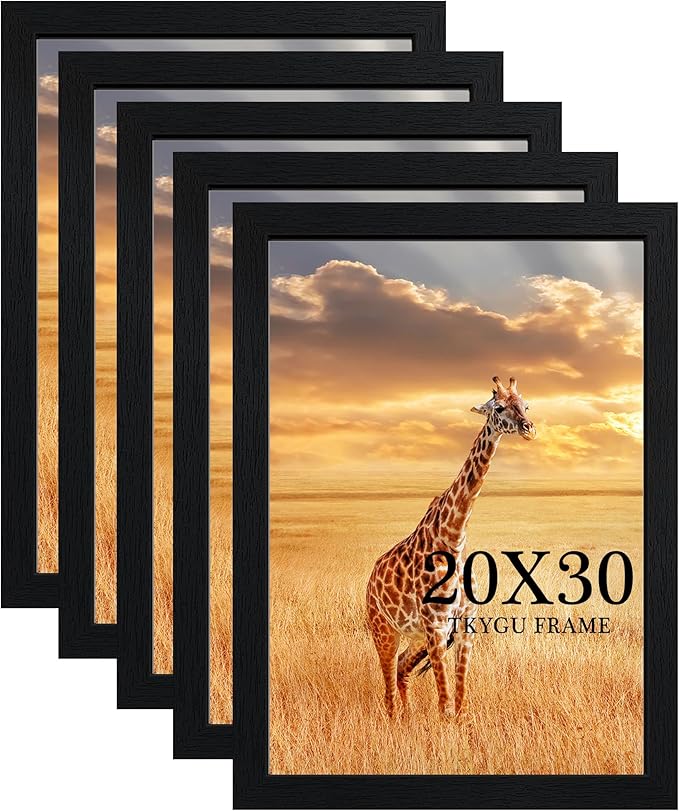 TKYGU 20x30 Poster Frame Black Set of 5, Woodgrain Frame by TKYGU