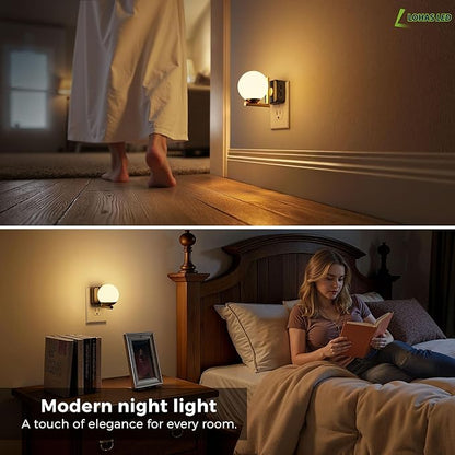 L LOHAS LED Night Lights Plug Into Wall 2 Pack, Dusk to Dawn Sensor, 3000K - Image 5
