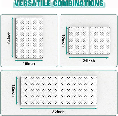 EVERHANGER Metal Pegboard Panels, Heavy Duty Pegboard Wall Organizer, Garage - Image 3