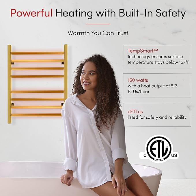 WarmlyYours Heated Towel Rack for Bathroom - Image 10