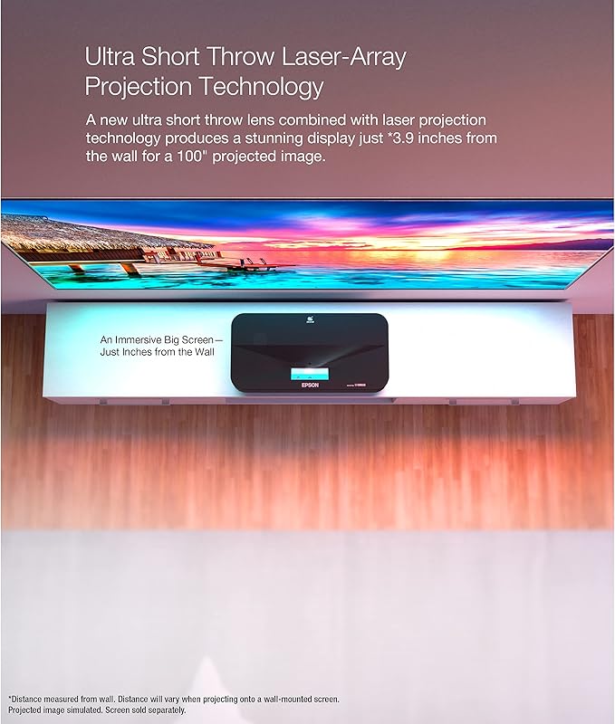 Epson EpiqVision Ultra LS800 Short Throw 3-Chip 3LCD Smart Streaming Laser - Image 4