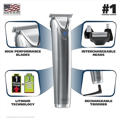 Wahl USA Stainless Steel Lithium Ion 2.0+ Beard Trimmer - Image 2