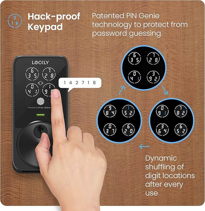 Lockly PIN Genie Pro Zeno Series Smart Lock, Keyless Entry Door Lock - Image 3