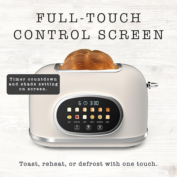 Rae Dunn Retro Digital Electric Toaster, 2 Slice Stainless Steel Toaster - Image 2