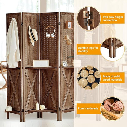 Aleesing 6 Panel Pegboard Display - Image 3