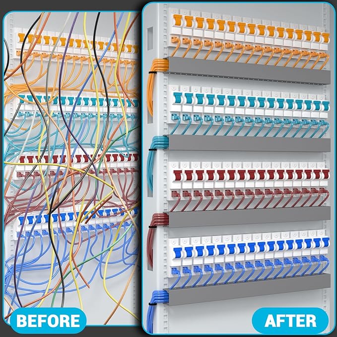 Open Slot Wire Duct Kit, 31.4" Server Rack Cable Management, Cable Management - Image 5