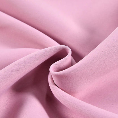 DECOVSUN Baby Pink Valance for Windows 42x18 Inch Solid Thermal Insulated Blackout Rod Pocket Kitchen Short Curtain Toppers Valance for Bathroom Living Room 1 Panel