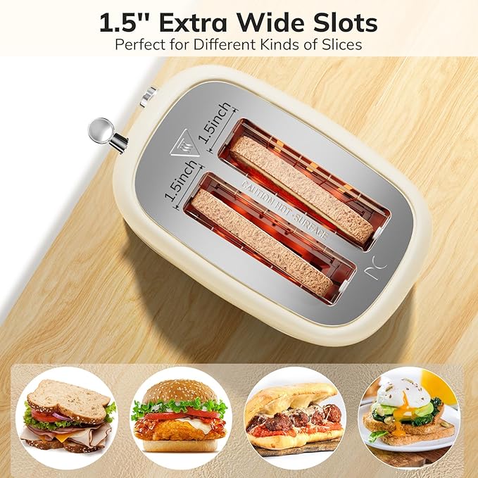 Toasters 2 Slice Retro Stainless Steel Toasters - Image 4
