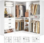 Unikito Closet System with Drawers，86” Modular Corner Closet Organizer System by Unikito