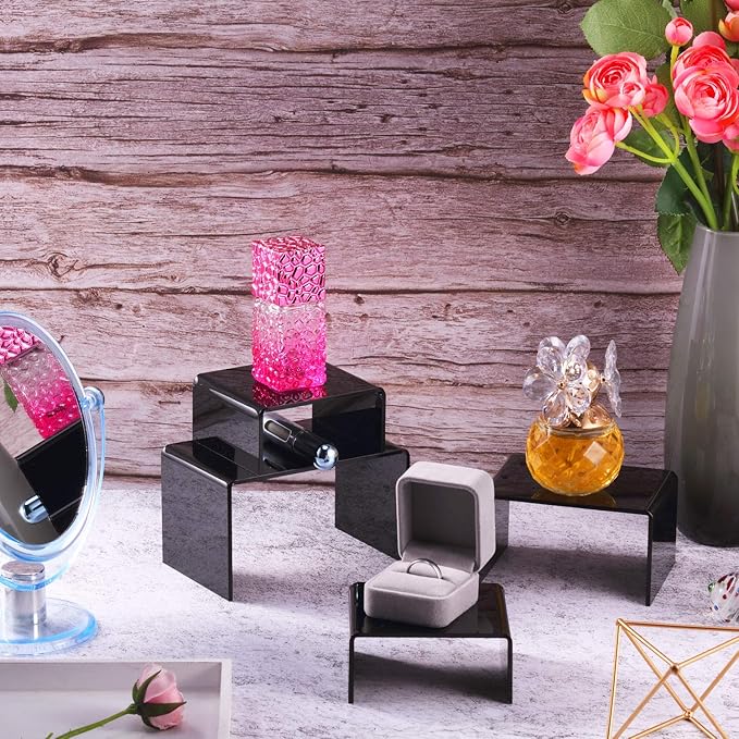 Chuangdi 2 Sets Acrylic Display Risers, Product Stand, Jewelry Display Riser - Image 6