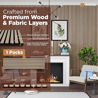 Avana Acoustic Wood Wall Panels – 47.2 X 12.6 Inch White Oak Acoustic Panels 1 - Image 4