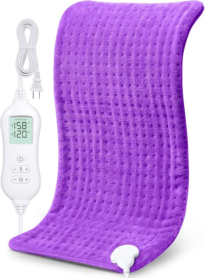NOWWISH Heating Pad for Back Pain Relief & Period Cramps, 24x12 Inches Electric by NOWWISH