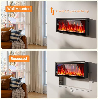 50” Smart Electric Fireplace - Image 4