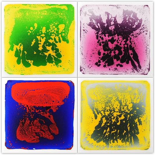 Art3d Liquid Sensory Floor Decorative Tiles, 11.8"x11.8" Square, 4 Tiles by Art3d