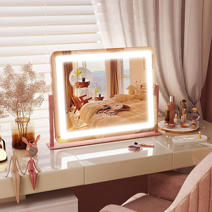 FENNIO Vanity Mirror with Lights 22''x17'' Makeup Mirror, Vanity Mirror Touch - Image 4