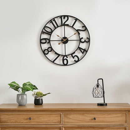 Alarmore 30 Inch Oversized Wall Clock, Battery Operated Silent Non Ticking - Image 5