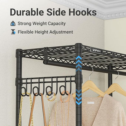 VIPEK V4C Garment Rack with Cover, Heavy Duty Portable Closet Adjustable Metal - Image 4