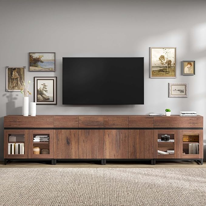 WAMPAT Modern TV Stand for TVs up to 120 inch, 4 in 1 TV Console - Image 3