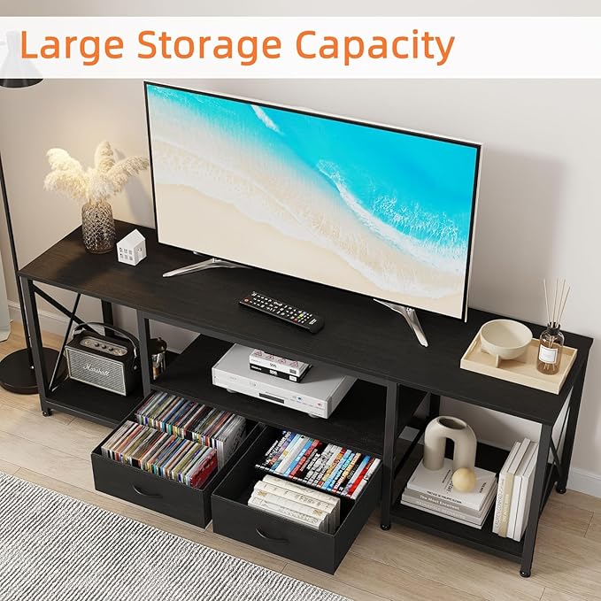 GYIIYUO TV Stand with Fabric Drawer - Image 4