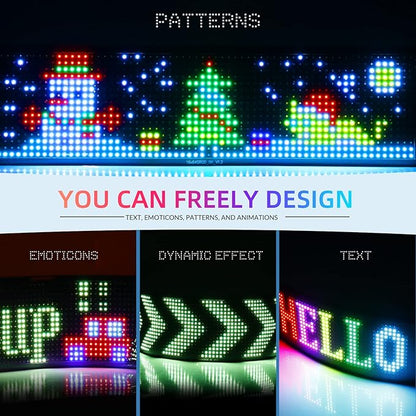 RAYHOME Scrolling Bright Advertising LED Signs, Flexible USB 5V LED Car Sign - Image 5