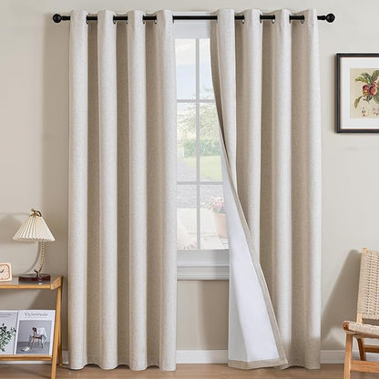 H.VERSAILTEXLinen-Polyester Curtains 100%Blackout Curtains by HVERSAILTEX