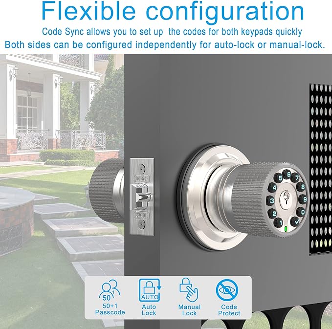 Double Sided Keypad Door Knob - Image 3