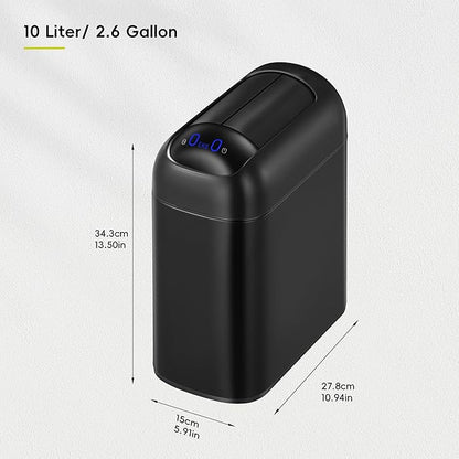 EKO Astro Slim Sensor Trash Can, 10L / 2.6 Gallon Touchless Garbage Bin - Image 2