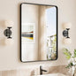 TokeShimi Black Bathroom Mirror 22x30, HD Tempered Glass, Matte Black Bathroom by RefinedBathroomAccessories