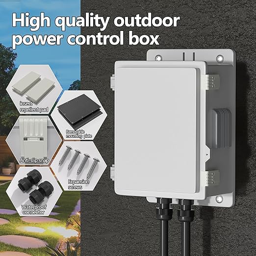 Outdoor Waterproof Electrical Junction Box, ABS Water Resistant Enclosure - Image 6