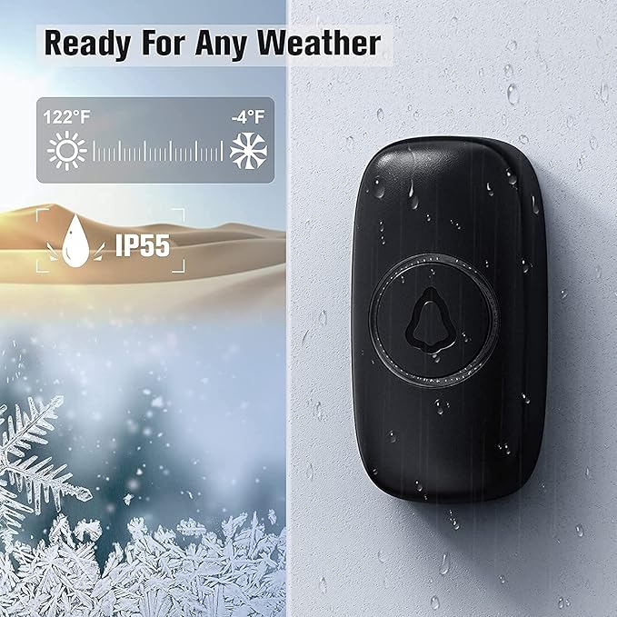 SECRUI Wireless Doorbell with 3Receivers 2 Push Buttons, Easy installation - Image 4