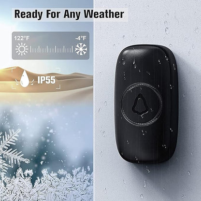 SECRUI Wireless Doorbell with 3Receivers 2 Push Buttons, Easy installation - Image 4