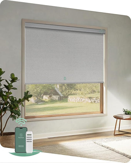 Yoolax Motorized Blinds with Remote, Automatic Roller Shades Cordless Electric by Yoolax