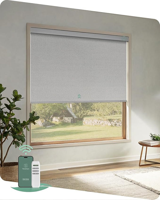Yoolax Motorized Blinds with Remote, Automatic Roller Shades Cordless Electric by Yoolax